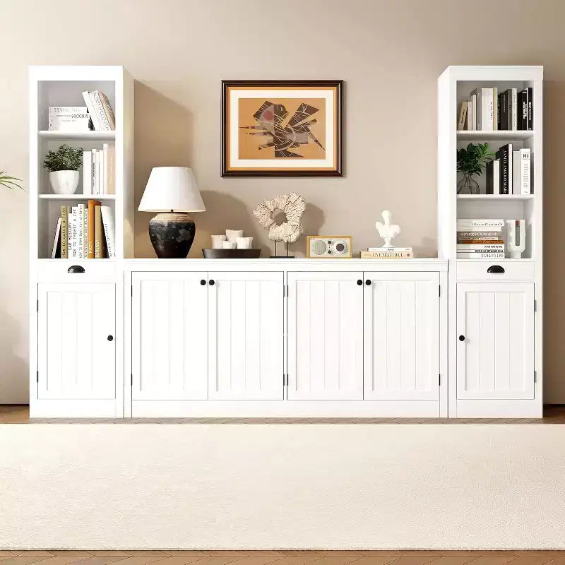 COZONY Buffet 4 portes de 160 cm, meuble de rangement moderne pour salon, salle à manger et bureau