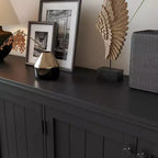 COZONY Buffet 4 portes de 160 cm, meuble de rangement moderne pour salon, salle à manger et bureau
