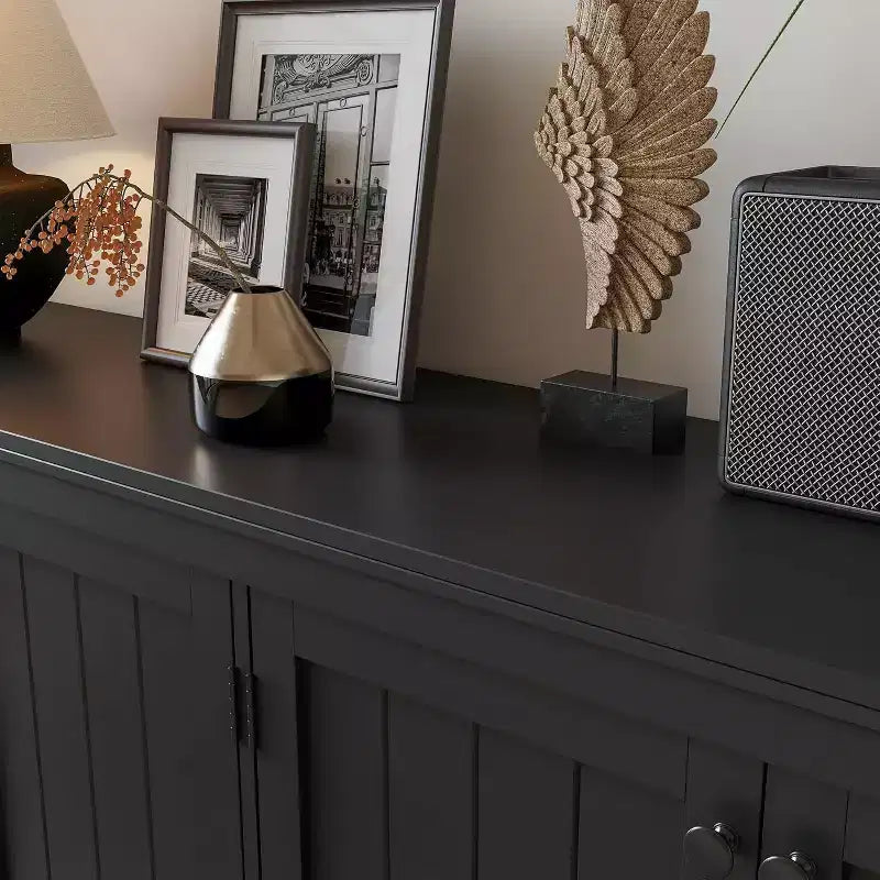 COZONY Buffet 4 portes de 160 cm, meuble de rangement moderne pour salon, salle à manger et bureau