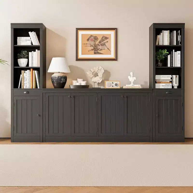 COZONY Buffet 4 portes de 160 cm, meuble de rangement moderne pour salon, salle à manger et bureau