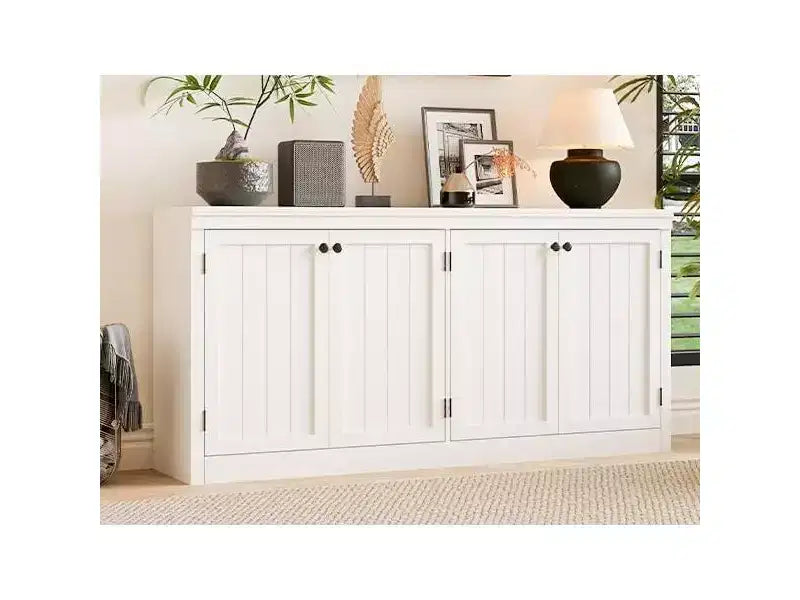 COZONY Buffet 4 portes de 160 cm, meuble de rangement moderne pour salon, salle à manger et bureau