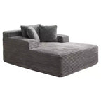 COZONY Chaise longue convertible surdimensionnée de 125 cm, Fauteuil/Canapé-lit Cloud en velours côtelé, Capacité de 180 kg