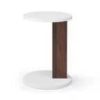Table d'appoint en bois manufacturé en C GDFStudio Upatoi