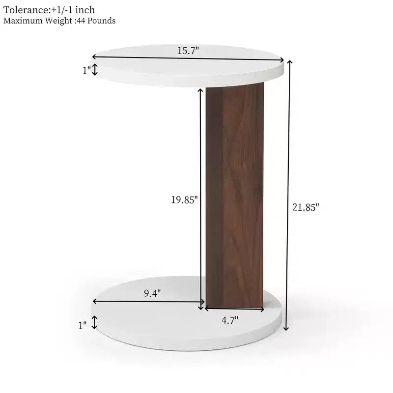 Table d'appoint en bois manufacturé en C GDFStudio Upatoi