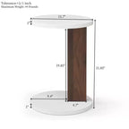 Table d'appoint en bois manufacturé en C GDFStudio Upatoi