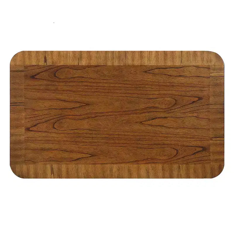 Zeus et Ruta Table basse rectangulaire en bois 105,4 cm avec pieds en bois massif et étagère de rangement ouverte pour salon, montage facile, noyer