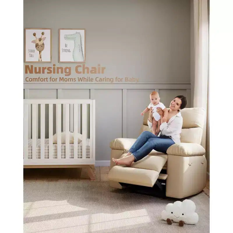 Fauteuil inclinable électrique à 360°, pivotant avec fonction chauffage et massage, en cuir PU (remplissage éponge 1,5X pour salon)