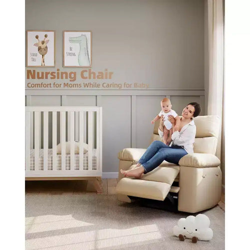 Fauteuil inclinable électrique à 360°, pivotant avec fonction chauffage et massage, en cuir PU (remplissage éponge 1,5X pour salon)