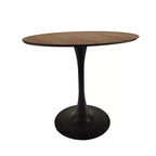 Okak Table de Cuisine Moderne 31,5 po pour 2-4 Personnes, Table de Salle à Manger Ronde avec Pied Central Stable, Petite Table pour Salon, Salle à Manger
