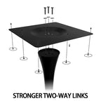 Okak Table de Cuisine Moderne 31,5 po pour 2-4 Personnes, Table de Salle à Manger Ronde avec Pied Central Stable, Petite Table pour Salon, Salle à Manger