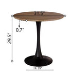 Okak Table de Cuisine Moderne 31,5 po pour 2-4 Personnes, Table de Salle à Manger Ronde avec Pied Central Stable, Petite Table pour Salon, Salle à Manger