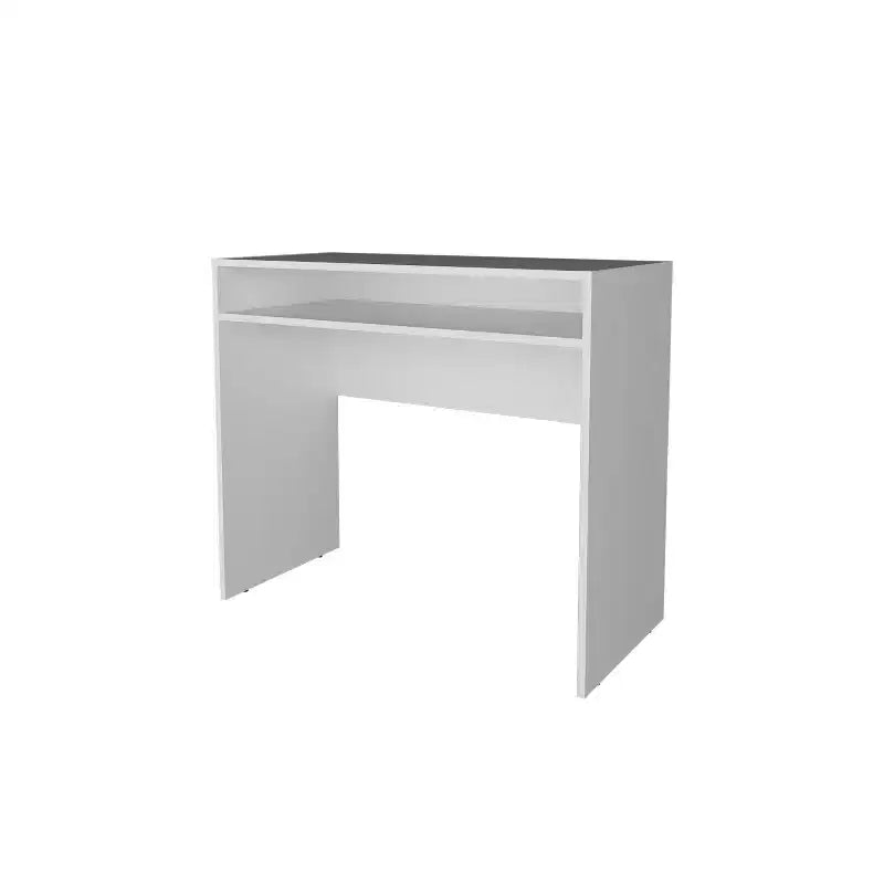 Okak 35.1IN Bureau Debout Minimaliste avec Étagères de Rangement, Bureau d'Ordinateur, Bureaux de Bureau à Domicile pour Salon, Salle de Lecture
