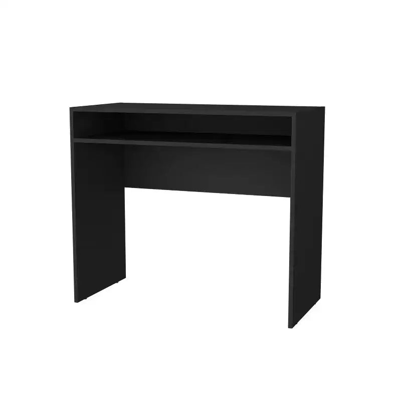 Okak 35.1IN Bureau Debout Minimaliste avec Étagères de Rangement, Bureau d'Ordinateur, Bureaux de Bureau à Domicile pour Salon, Salle de Lecture