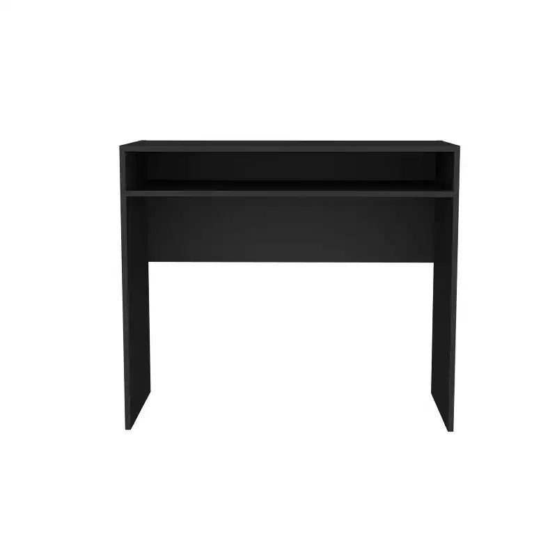 Okak 35.1IN Bureau Debout Minimaliste avec Étagères de Rangement, Bureau d'Ordinateur, Bureaux de Bureau à Domicile pour Salon, Salle de Lecture