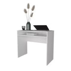 Okak 35.1IN Bureau Debout Minimaliste avec Étagères de Rangement, Bureau d'Ordinateur, Bureaux de Bureau à Domicile pour Salon, Salle de Lecture