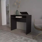 Okak 35.1IN Bureau Debout Minimaliste avec Étagères de Rangement, Bureau d'Ordinateur, Bureaux de Bureau à Domicile pour Salon, Salle de Lecture