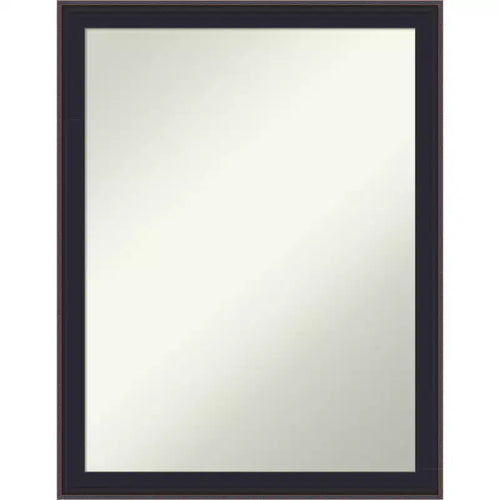 Amanti Art Havana Black Bronze Non-Beveled Framed Bathroom Vanity Wall Mirror