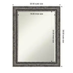 Miroir mural de salle de bain encadré Amanti Art Filigree à biseau d'un demi-pouce