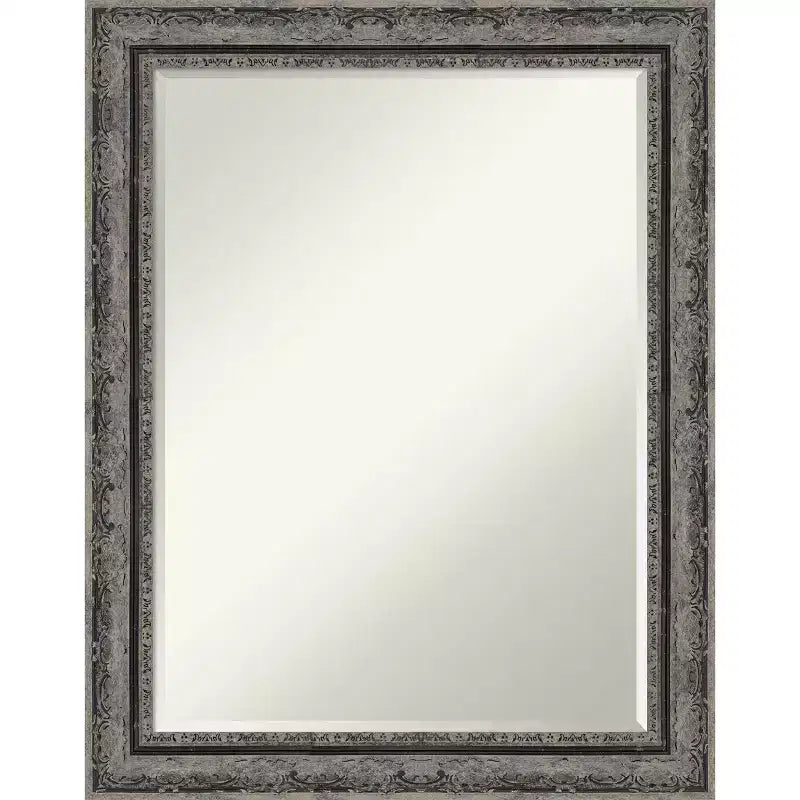 Miroir mural de salle de bain encadré Amanti Art Filigree à biseau d'un demi-pouce