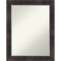 Amanti Art Odin Antique Bronze Non-Beveled Wood Framed Bathroom Vanity Wall Mirror