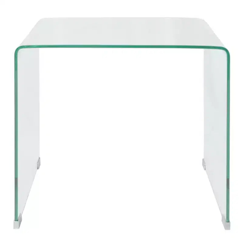 vidaXL Table basse moderne transparente - Table en verre de sécurité trempé - Meuble compact convenant au salon ou à la chambre - 19,5x19,7x17,7