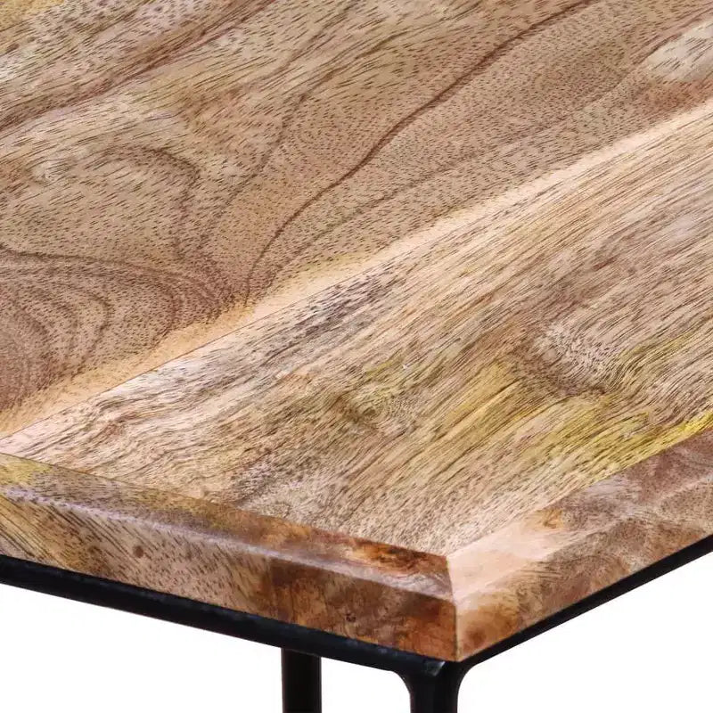 vidaXL Table Basse Bois de manguier Bois de manguier massif, Fer Modulaire moyenne