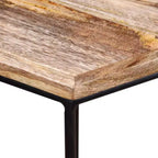 vidaXL Table Basse Bois de manguier Bois de manguier massif, Fer Modulaire moyenne