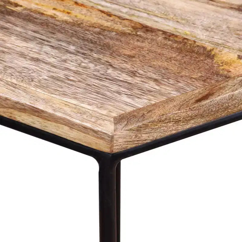 vidaXL Table Basse Bois de manguier Bois de manguier massif, Fer Modulaire moyenne