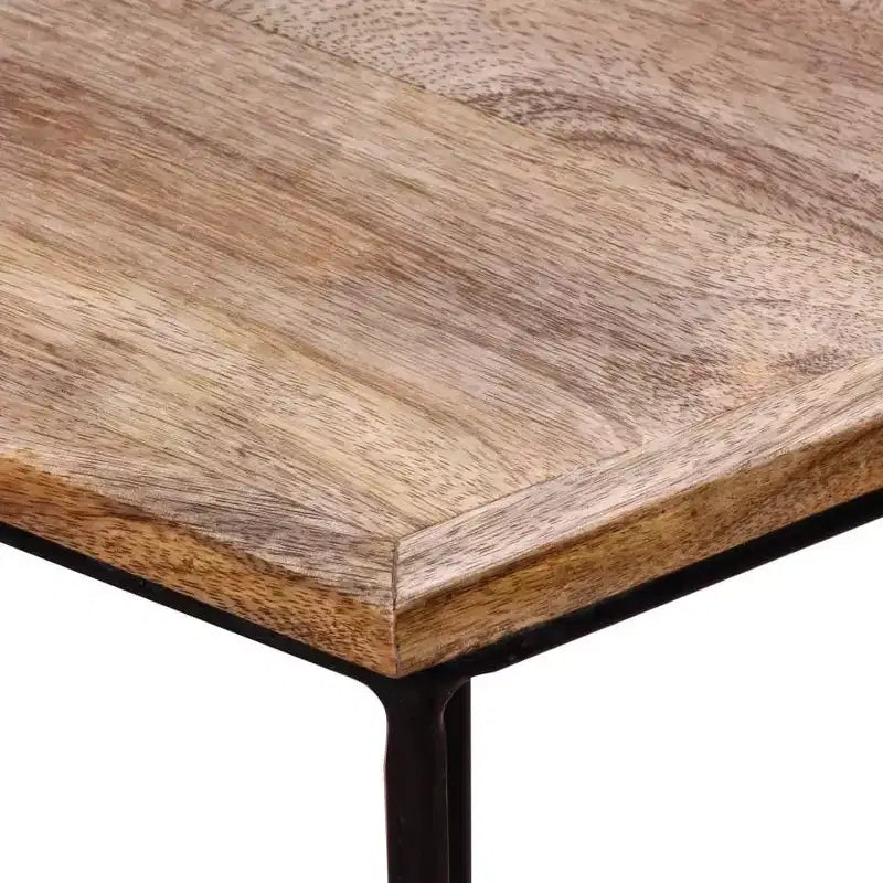 vidaXL Table Basse Bois de manguier Bois de manguier massif, Fer Modulaire moyenne