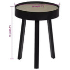 vidaXL Table basse Table d'appoint ronde Table de canapé de salon avec plateau en béton - 40 x 55 cm