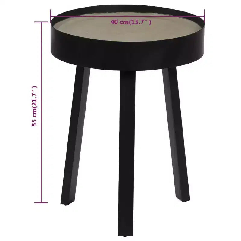 vidaXL Table basse Table d'appoint ronde Table de canapé de salon avec plateau en béton - 40 x 55 cm