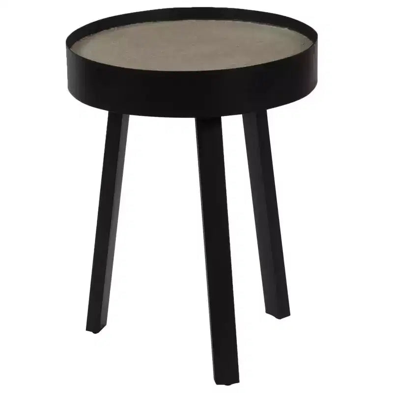 vidaXL Table basse Table d'appoint ronde Table de canapé de salon avec plateau en béton - 40 x 55 cm