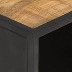 vidaXL Table basse en manguier brut et rotin naturel