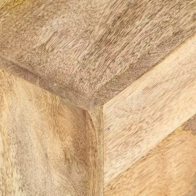 vidaXL Table Basse avec Rangement - Bois de Mangue Massif et Pieds en Acier Thermolaqué, Design Rustique et Industriel, Marron