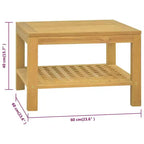 vidaXL Table basse 60x60x40 cm teck massif