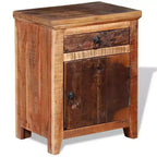 vidaXL Table de chevet Marron Bois d'acacia massif et bois de récupération Petit