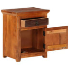 vidaXL Table de chevet Marron Bois d'acacia massif et bois de récupération Petit