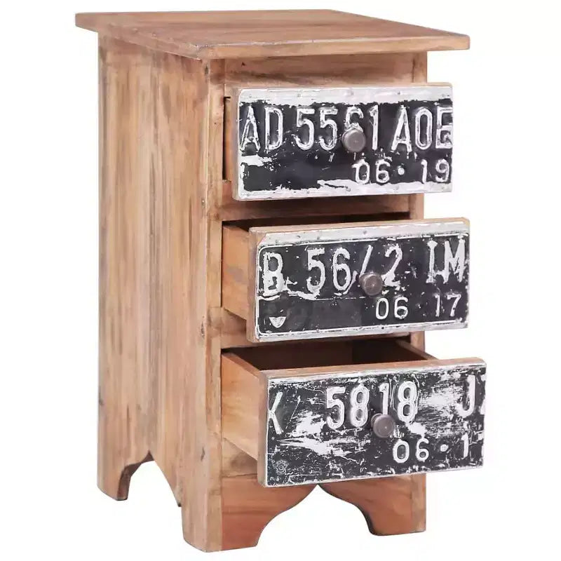 vidaXL Table de chevet 30x30x51 cm Bois d'acajou massif