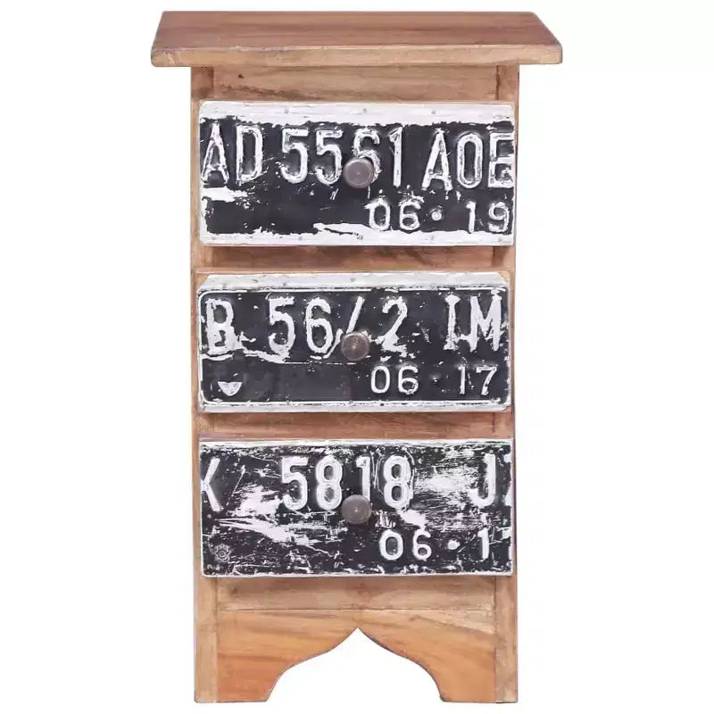 vidaXL Table de chevet 30x30x51 cm Bois d'acajou massif
