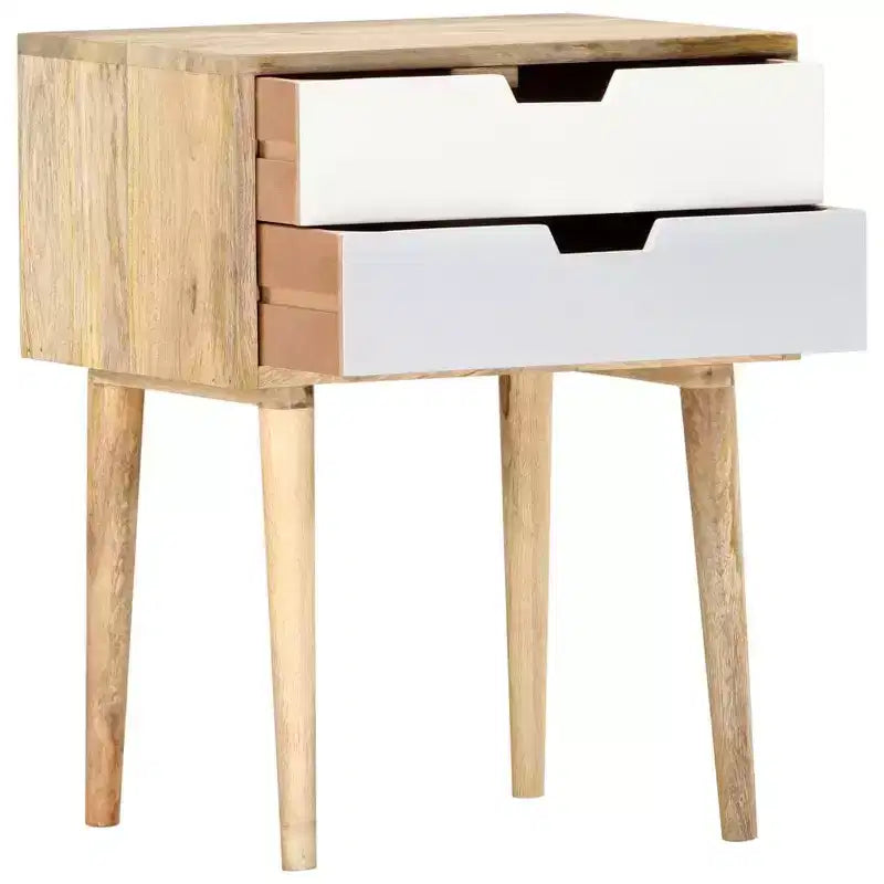 vidaXL Table de chevet 18,5x13,8x23,2 cm Bois de manguier massif