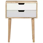 vidaXL Table de chevet 18,5x13,8x23,2 cm Bois de manguier massif