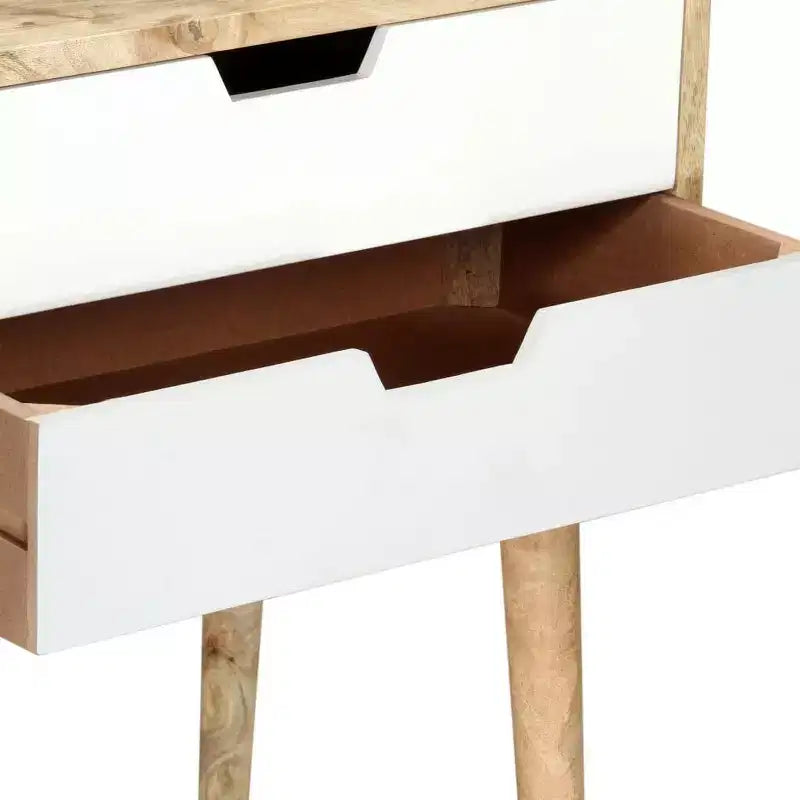 vidaXL Table de chevet 18,5x13,8x23,2 cm Bois de manguier massif