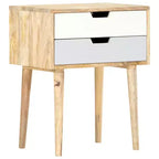 vidaXL Table de chevet 18,5x13,8x23,2 cm Bois de manguier massif