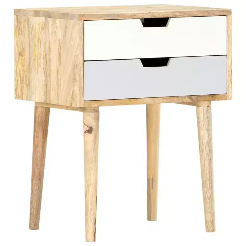 vidaXL Table de chevet 18,5x13,8x23,2 cm Bois de manguier massif