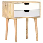 vidaXL Table de chevet 18,5x13,8x23,2 cm Bois de manguier massif