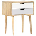 vidaXL Table de chevet 18,5x13,8x23,2 cm Bois de manguier massif