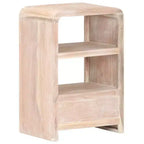 vidaXL Table de chevet en acacia massif blanchi - acacia marron clair moyen