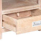 vidaXL Table de chevet en acacia massif blanchi - acacia marron clair moyen