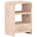 vidaXL Table de chevet en acacia massif blanchi - acacia marron clair moyen