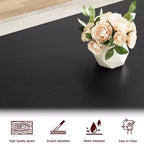 Ensemble table à manger CuisinSmart avec banc et plateau en bois, table de cuisine à structure métallique avec pieds en X et banc pour 4 personnes, pour café, maison, bureau, noir